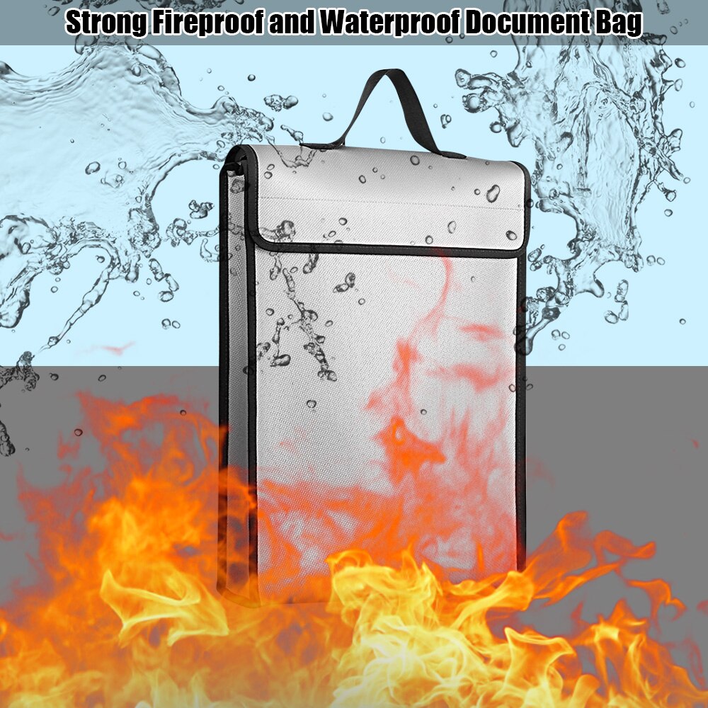 Brandwerende Document Zakken Waterdichte Vloeibare Siliconen Warmte-isolatie 1200 ℃ Brandwerende Grote Capaciteit Veilige Tas Kantoor Suppllies