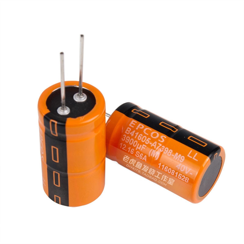 2x EPCOS B41605 3900UF 40V Capacitors - 22x40mm - LL 40V3900UF - for Amplifier Audio Video Equipment