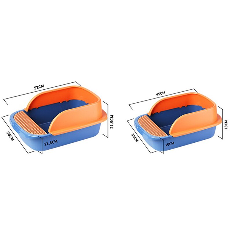 Cat Litter Box Heighten Semi-open Toilets For Pet Clean Sandbox With Free Shovel Cat Pet Supplies