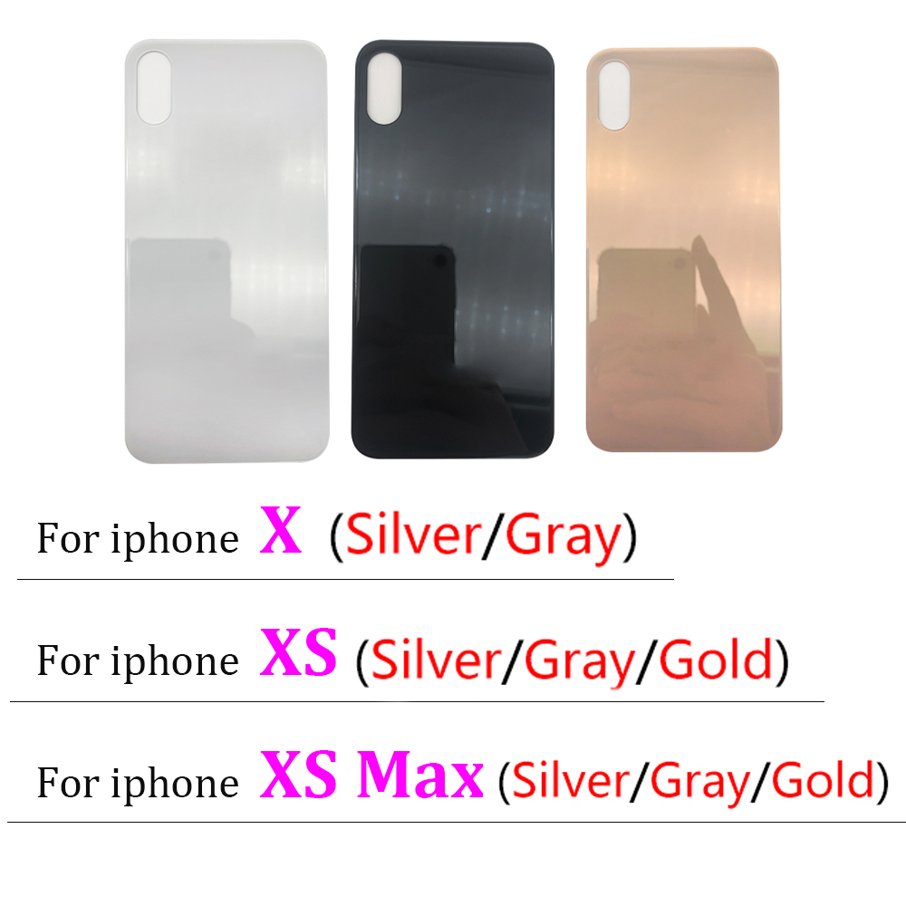 Custodia per Cover posteriore in vetro di ricambio per foro grande per Iphone X XS Max