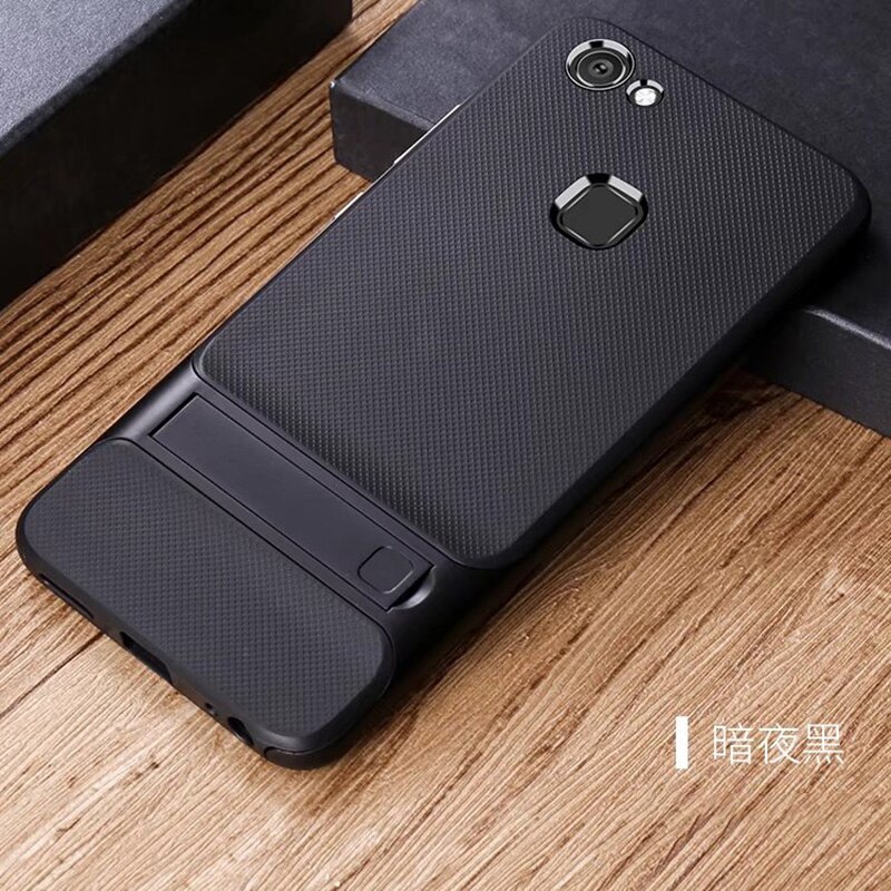 Leuke Mobiele Telefoon Cover Voor Vivo V7 Plus V7Plus Case Cover 5.99 &quot;3D Kickstand Silicone Pc Hybrid 360 Beschermende y79 Armor Shell: Royce Black