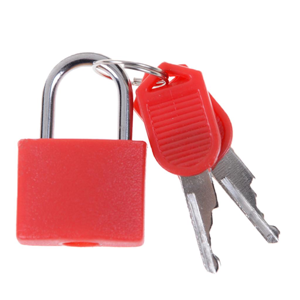 Mini Small Strong Steel Padlock Travel Tiny Suitcase Lock with 2 Keys