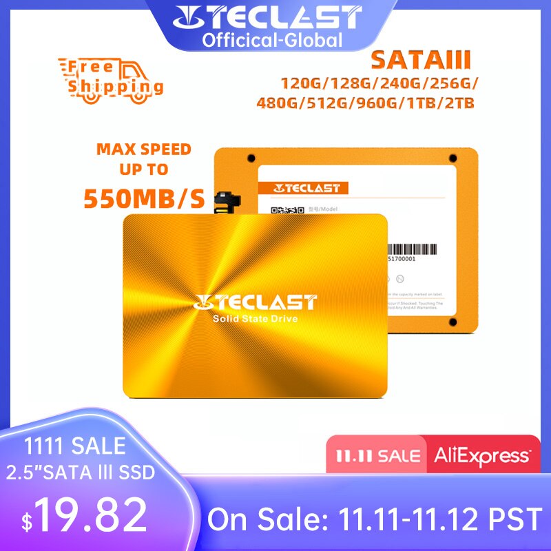 Teclast 120Gb 240Gb 128Gb 256Gb 480Gb 512Gb 960Gb 1Tb Hdd 2.5 &#39;&#39;sata 3 Solid State Drive Harde Schijf Voor Laptop Desktop