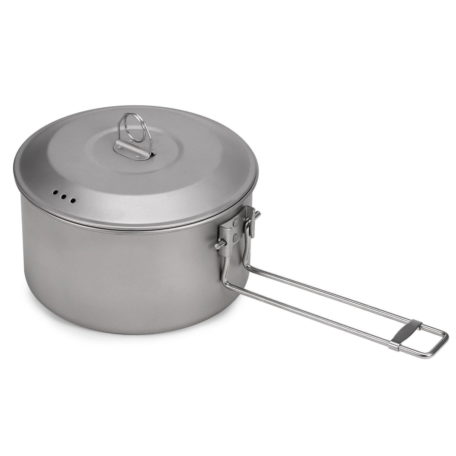 Camping kokkärl set titan kastrull och stekpanna set med lock och vikbara handtag för utomhuscamping vandring backpacking picknick