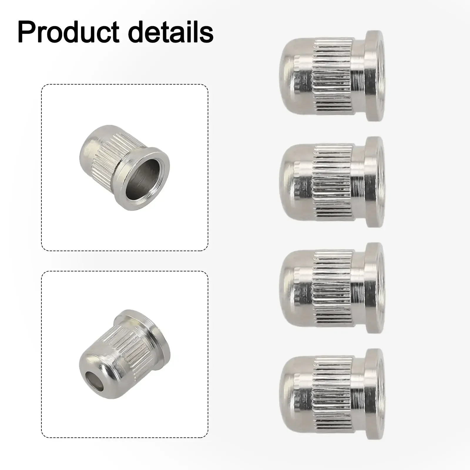 4Pcs Electric Guitar Through Body Bass Strings Ferrules Gold String-Through Body Ferrules For-Stratocaster TL Electric Guitar