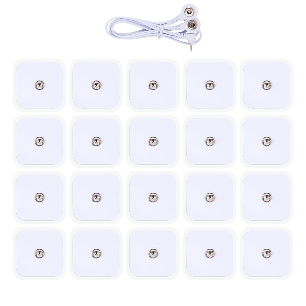 Électrodes de physiothérapie, Patch de Massage pour Machine Tens, électrostimulateur musculaire, accessoires de Massage électrique pour le corps, 20 pièces: MULTI