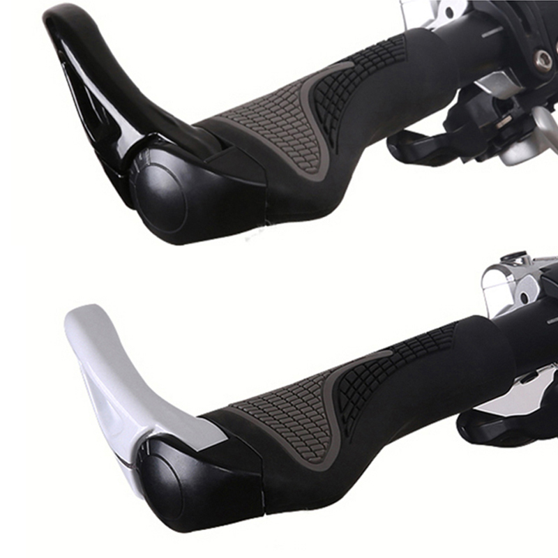 1 pari ergonomiset polkupyörän kahvat maantie maastopyörän kahvat kahvat lukko luistamattomassa kumissa mtb ohjaustanko kahvat tangon päätykahva