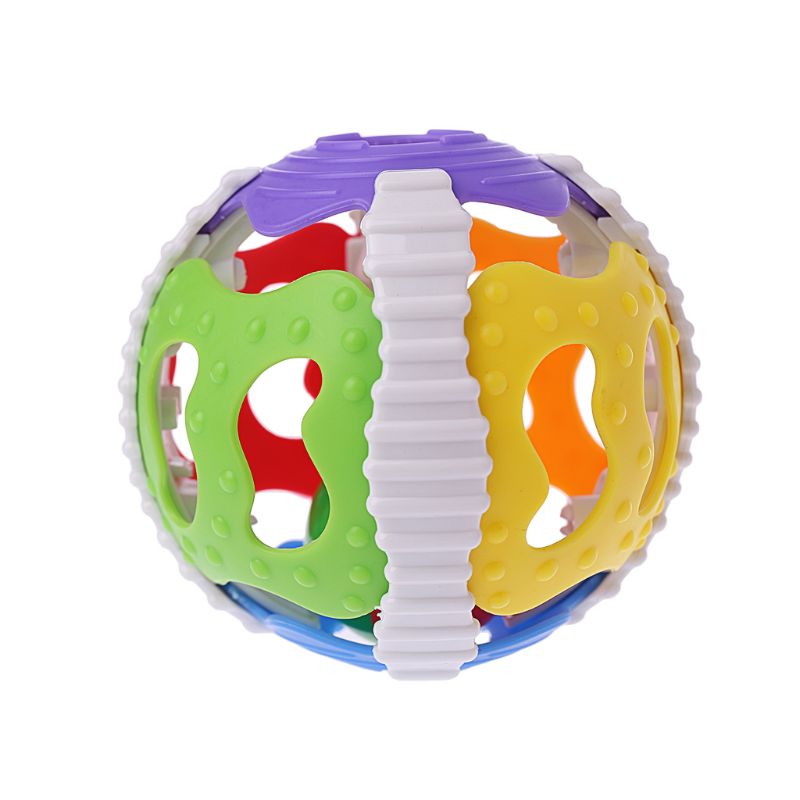 Cascabel-sonajeros de mano para bebés, juguete educativo para actividades con el dedo y pelota