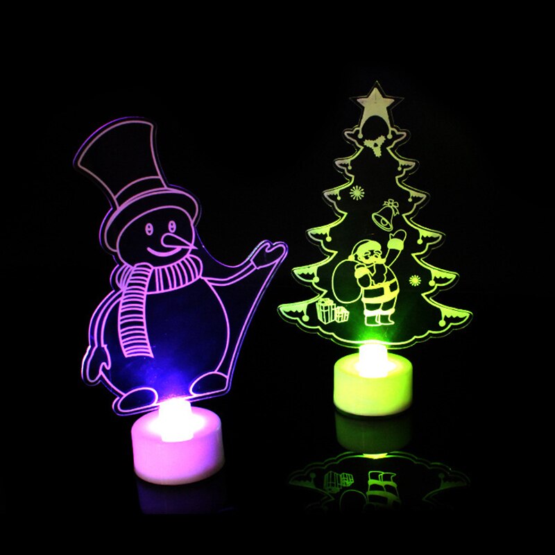 Natale ah CONDOTTO LA Luce di Natale Babbo Natale Pupazzo di Neve Luce di Notte del veloce Colorato Acrilico Luce 3d stereo Luce di Notte Complementi Arredo Casa Lampada Regalo di Natale
