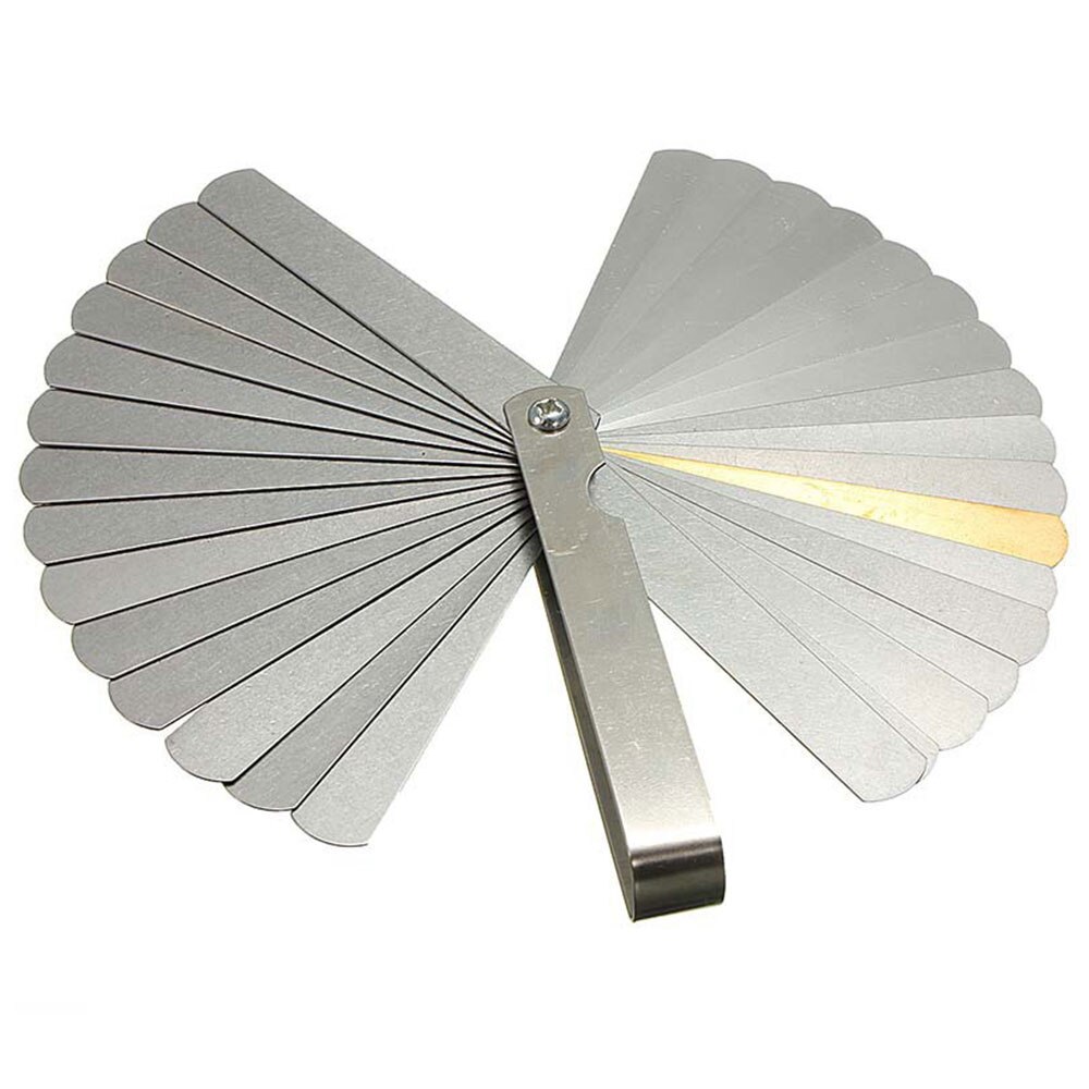 VEHEMO Measuring Tool Stainless-Steel Filler Gauge SAE Measuring Tool Feeler Measure Dual Marked Foldable Gap Metric Rulers