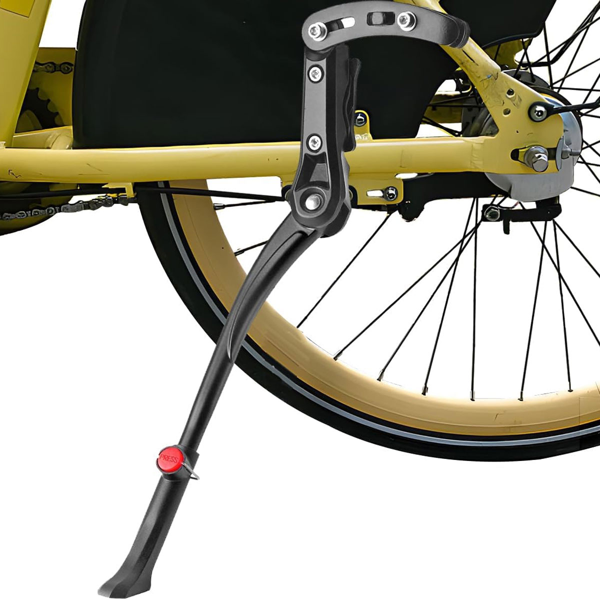 Cykelsidestøtte cykelstativ justerbar fodstøtte i aluminiumslegering bagstativ fodstige egnet til mountainbike racercykel