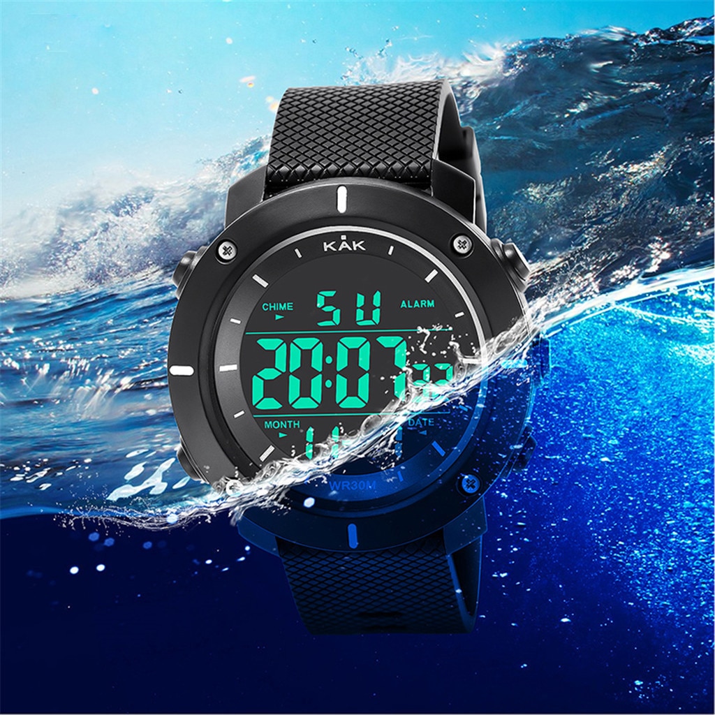 High-End Mannen 30M Waterdicht Mannen Sport Horloges Duiken Digitale Horloge Kompas Grote Zwarte Horloges Serie Mannen 'S Modellen Relogio