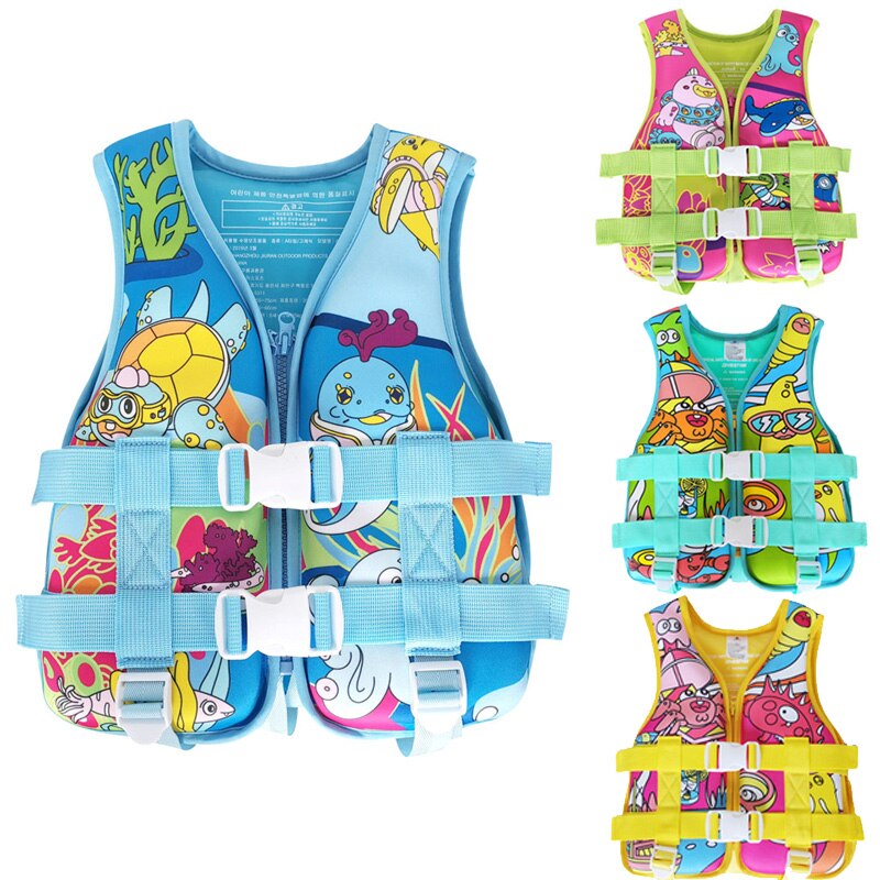 Bambini Giubbotto Salvataggio Galleggiante Delle Ragazze del Ragazzo Costume Da Bagno Crema Solare Alimentazione Flottante Nuoto Giacca Per Il Drifting Barca In Neoprene