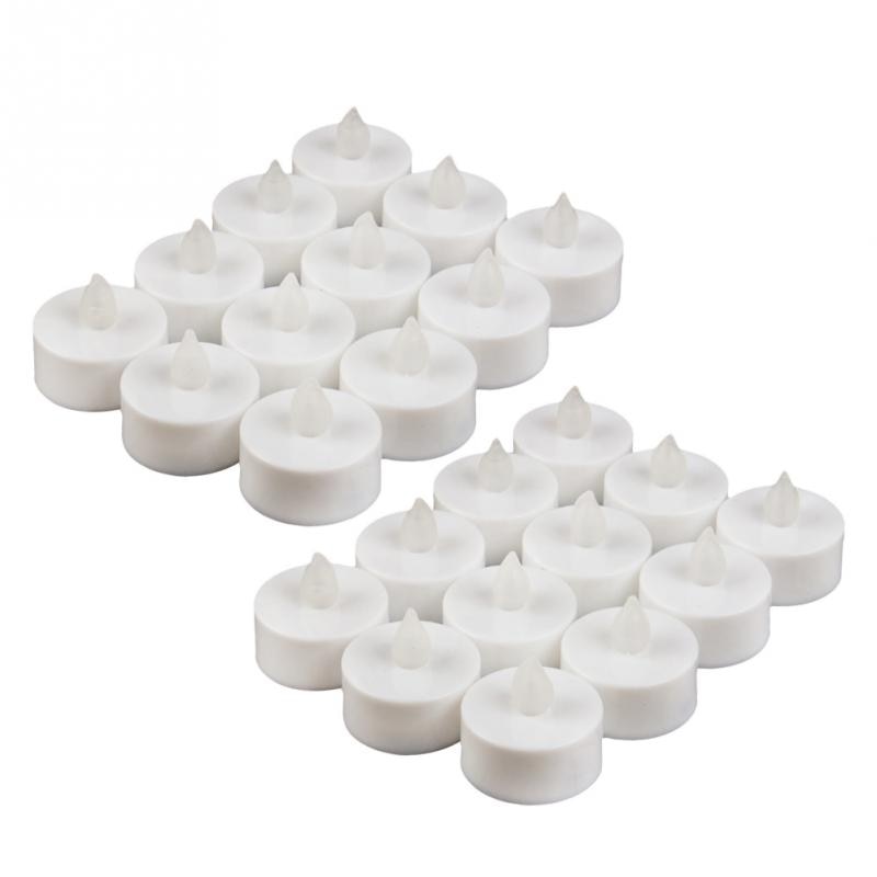 thumbnail image 2 of 12/24 Pack Flameless LED Tea Lights With Timer – Battery Operated Votive Candles 2 of 4