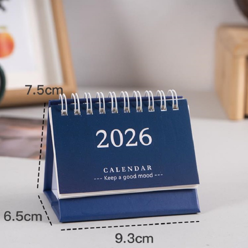 Simple Style English Mini Desk Calendar Desktop Display Portable Calendar Desktop Decoration Handmade Diary