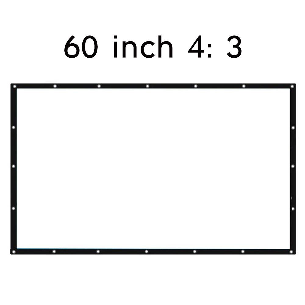 Projection Screen Movie Curtain Practical Portable Polyester Waterproof Room Moisture Proof Movie Cloth Home Shade Sail Shelter: Style 1