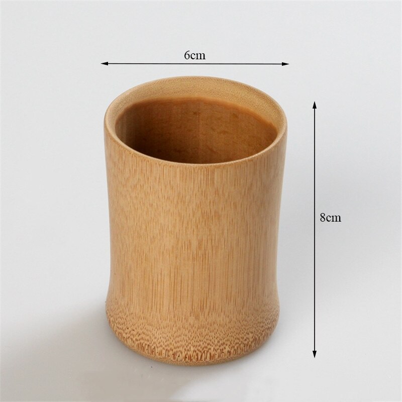 Natural Bamboo Tea Cups Beer Tumbler Office Coffee Wine Milk Cup Kitchen Vintage Chinese Wood Water Cup Insulated Small: B