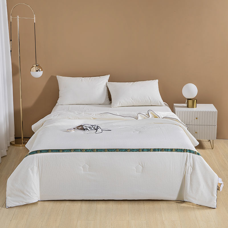 hoch-Ende-dünne sommer kühl Decke bestickt Decke Ader schlafsaal einzigen doppel Decke seersucker Band klimaanlage Decke: 150x200cm 1pc / yueliang02-1