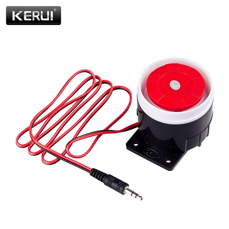 KERUI, Kit de bricolaje, W2 sistema de alarma WIFI/GSM 2,4 pulgadas Touch Panel seguridad Detector de movimiento, Sensor de puerta Buglar sistema de alarma: Wired siren
