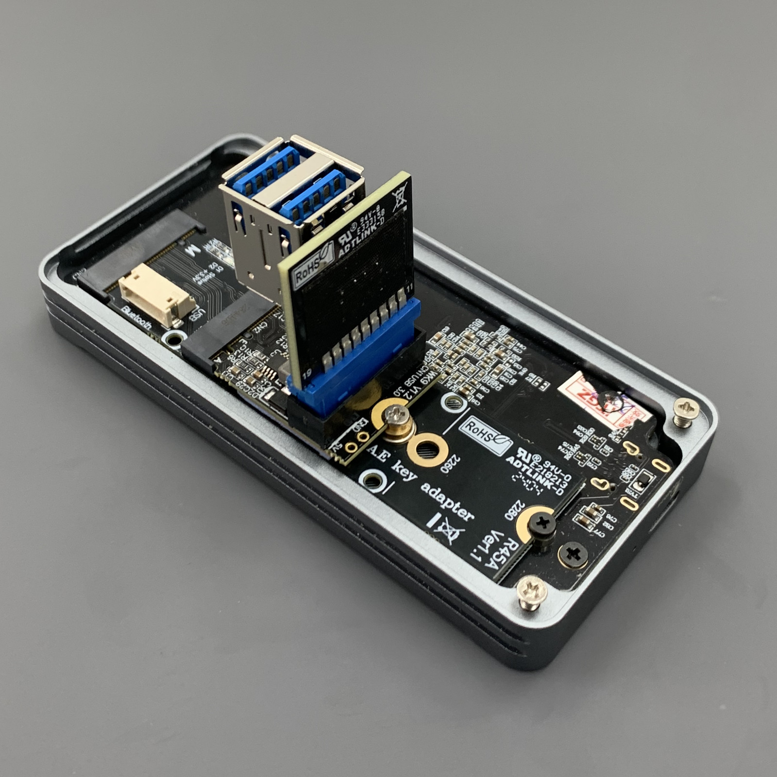 Interfaz ADT M.2 WiFi, llave a USB 3,0, placa base 19P/20P, placa adaptadora de Panel frontal para unidad de estado sólido de red inalámbrica USB