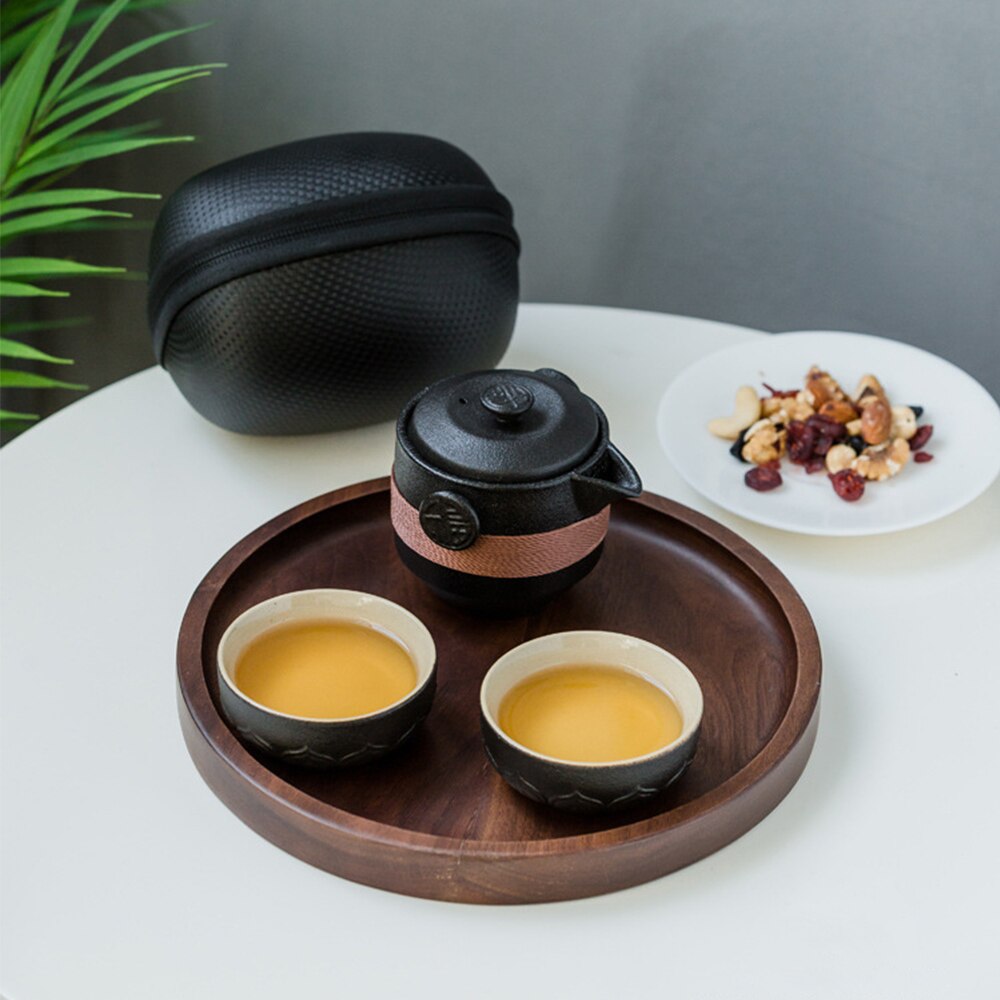 High-End Chinese Kung Fu Tea Set Outdoor Travel Ceramic Teapot Porcelain Teaset Portable Tea Cups Of Tea Ceremony Fine