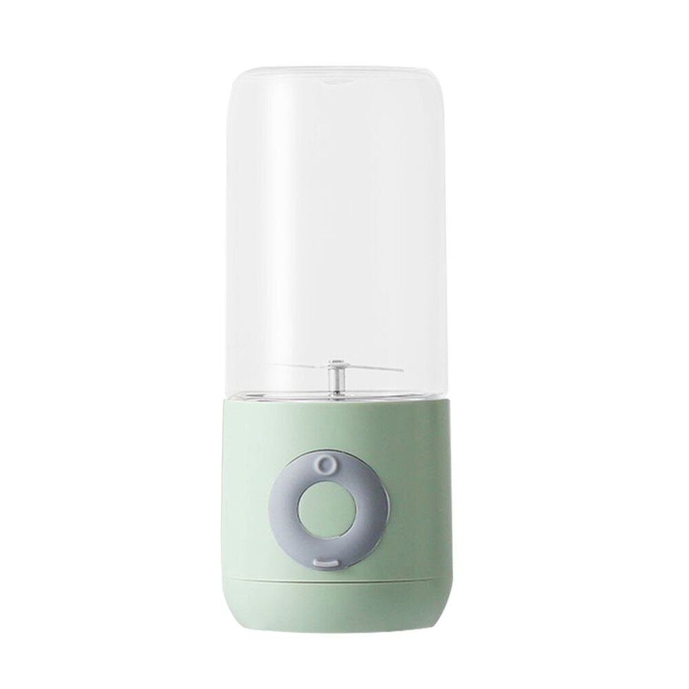 Licuadora portátil recargable por USB, procesador de batidos eléctrico, máquina exprimidora de frutas Personal de mano, 500ml: 4 blades Green