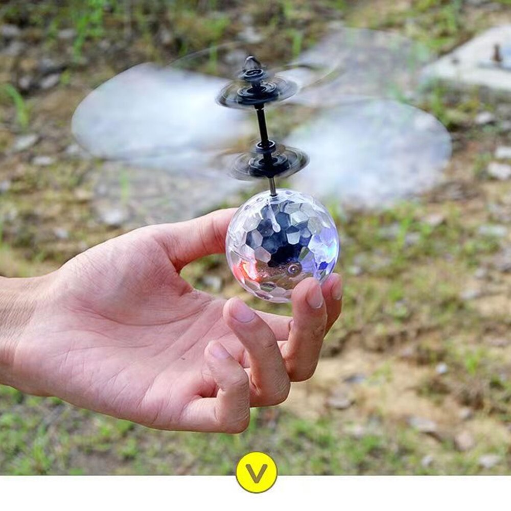 Colorful Light Suspension Induction Flying Ball USB Charging Novelty Flying Toys Aircraft Helicopter Suspended Remote Control