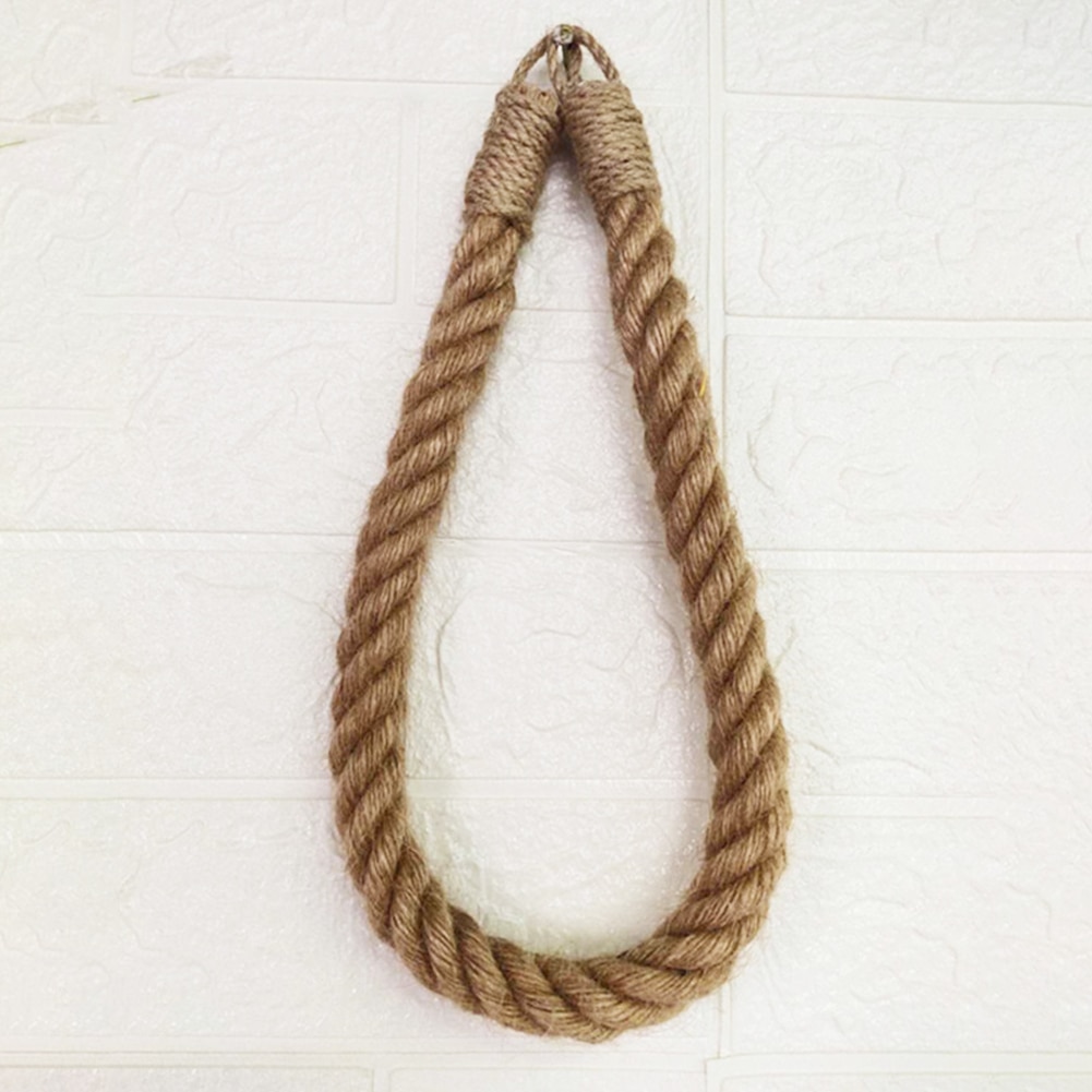 40/50/60/70cm vintage stil vävda hängrep toalettpapper rullhållare dekor hängande rep pappershandduk hållare vägg hållare rack