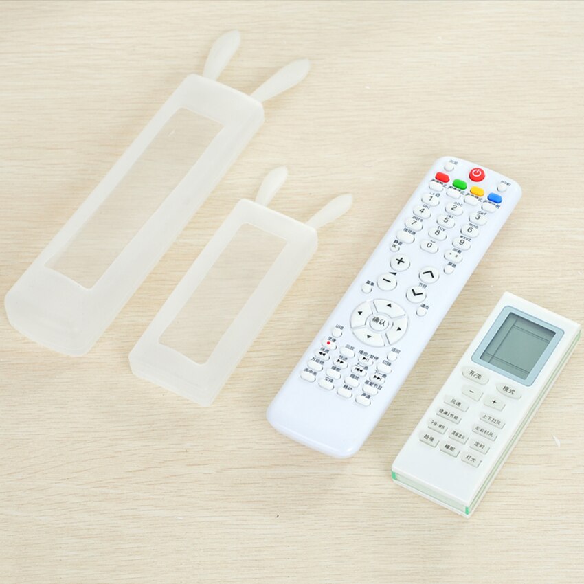 Luminous / Transparent Silicone Anti-dust Case for Smart LCD LED TV, AC Remote Cute Rabbit Waterproof Protector Case Cover L/S