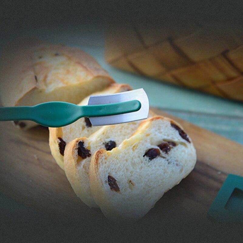 1pc Bread Cutters Bakery Scraper Bread Curved Slicer Cutter Dough Breads Scoring Lame with Blades Cover Baking Pastry Tools