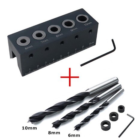GanWei – Kit de système de gabarit de trous réglables à trois trous GanWei – Kit de système de gabarit de trous réglables à trois trous