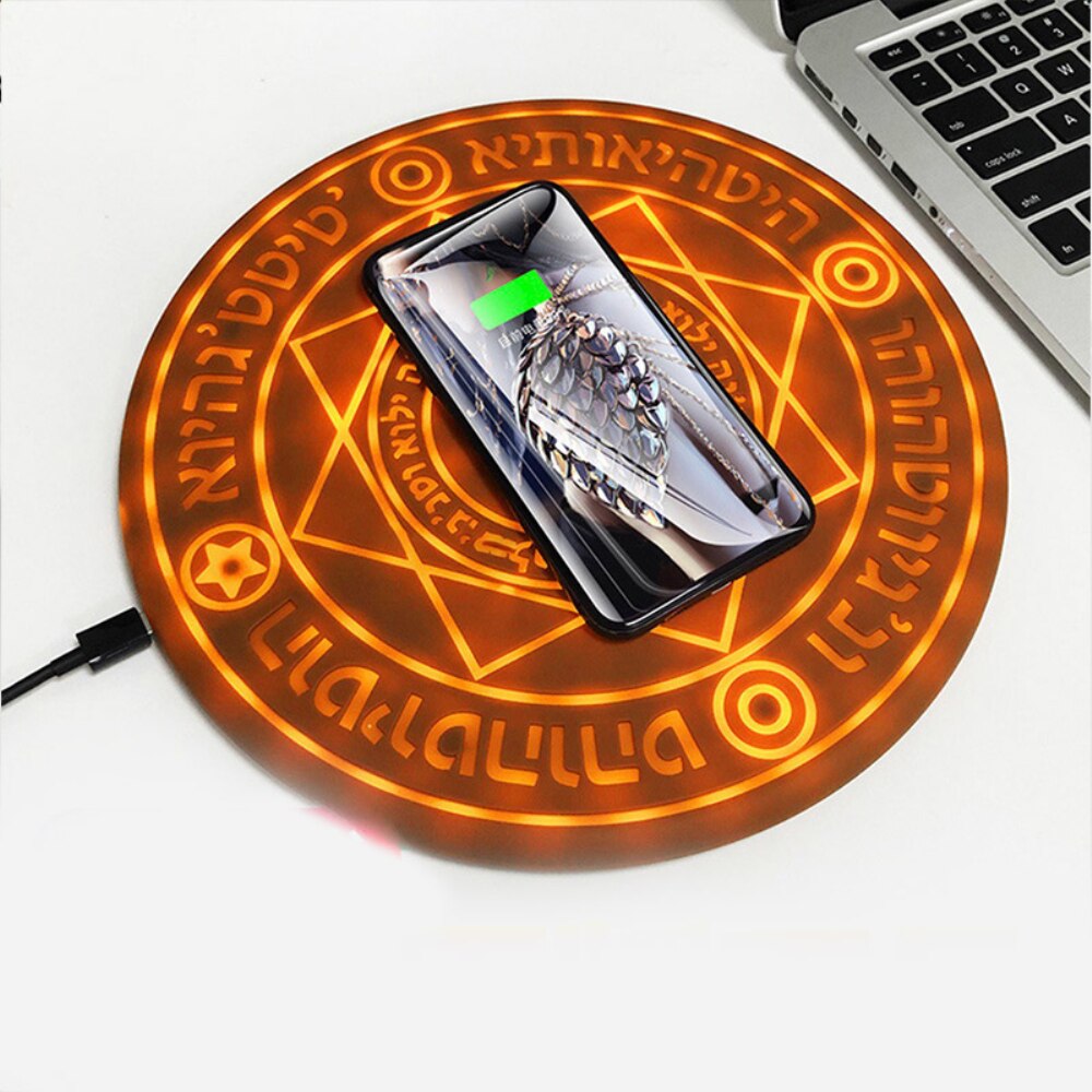 Magic circle draadloze oplader 10w draadloos snelladen voor gebruik met apple x samsung  s9 xiaomi redmi voor huawei honor qi draadloos