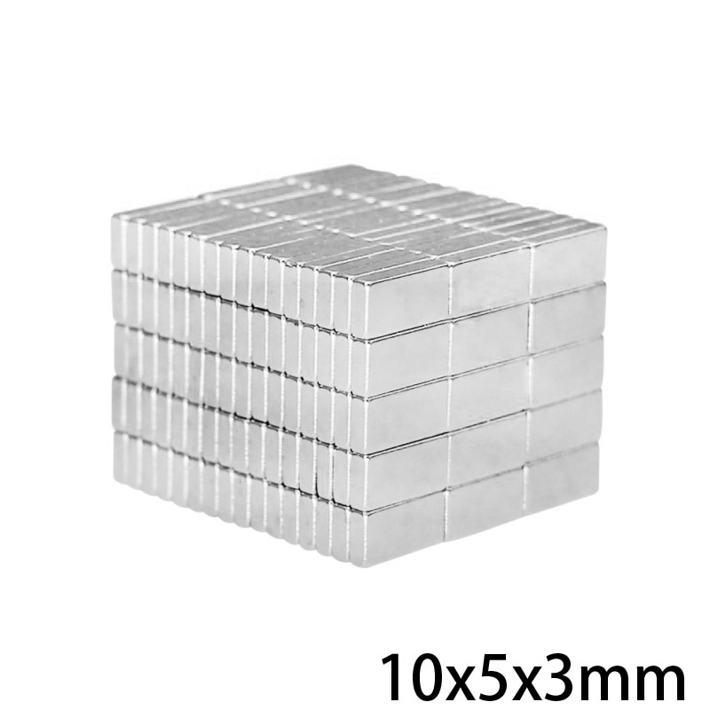 20/50/100/200/300 Stuks 10X5X3 Mm Cuboid Blokmagneten 10mm X 5 Mm Neodymium Magneet 10X5X3 Mm Permanente Ndfeb Sterke Magneet 10*5*3 N35