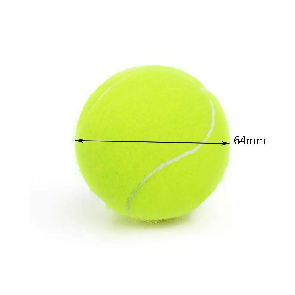 1Pcs Durable Tennis Ball Rubber Tennis Practice Ball For Competition Training Exercises Elastic Fiber Rubber Outdoor Tennis Ball