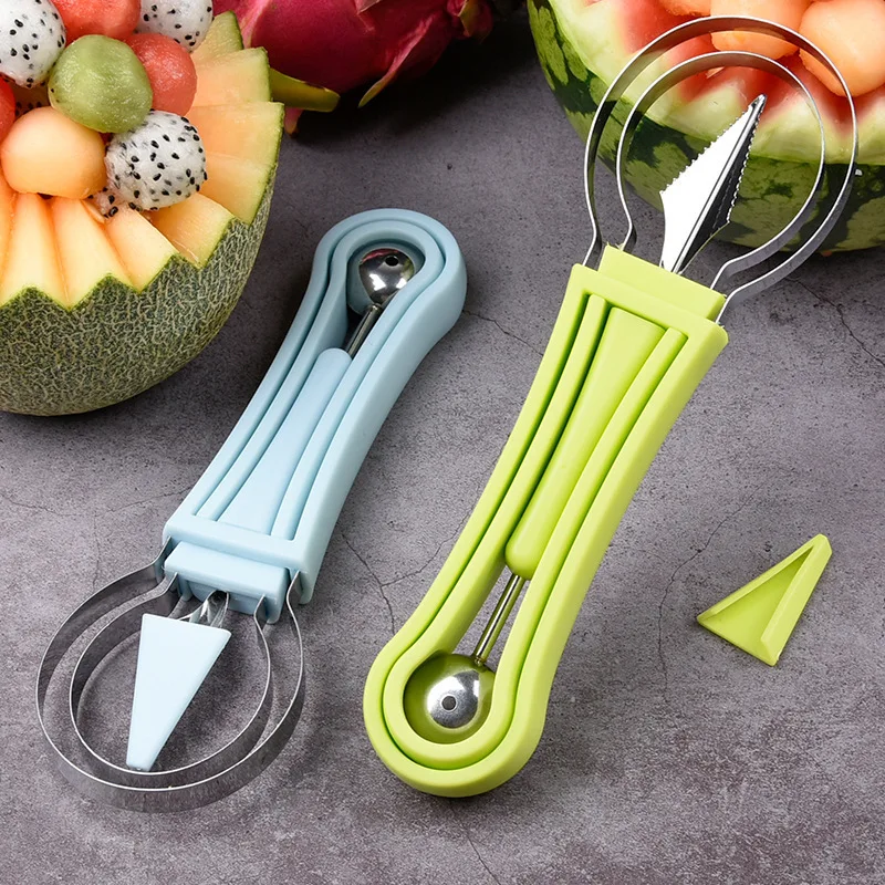 Colheres de melão ferramenta de corte de frutas fatias de faca de melancia diferentes utensílios de cozinha inovadores acessórios coisas úteis para casa