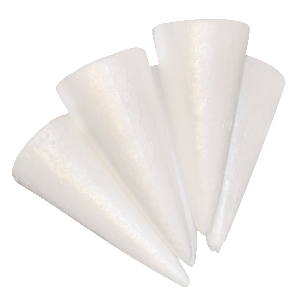 Mousse de styromousse en polystyrène 20 pièces | Cône soi-même de sapin de noël pour enfants, pour enfants, 70/100/150mm