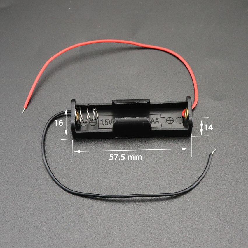 Aa batterikasse kortholder med ledningsledninger side om side batterikasse tilslutning lodde til diy elektronisk legetøj 1-6 stk aa batterie: C