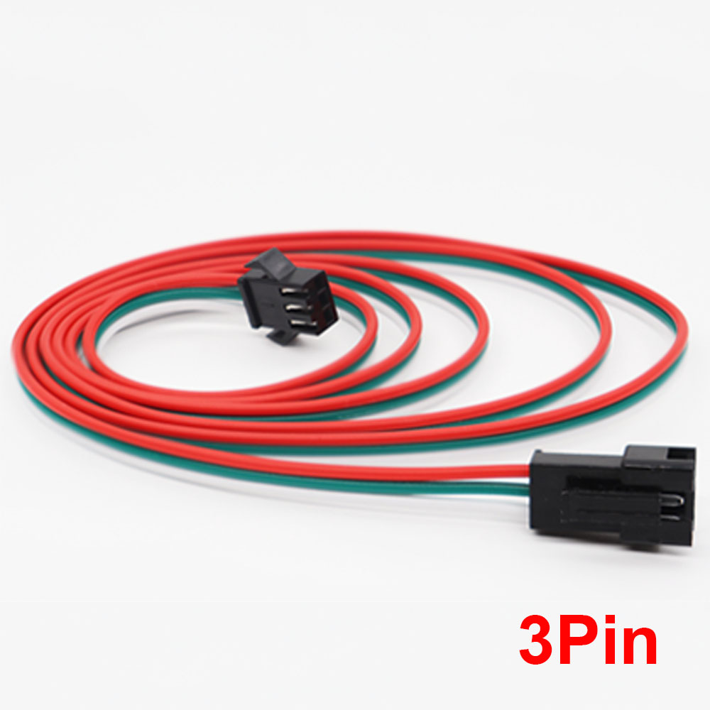 Câble d'extension mâle et femelle 22awg, 2 broches/3 broches/4 broches/5 broches, connecteur JST pour bande lumineuse LED RGB WS2811 WS2812B WS2815 5050: Gris foncé / 3P