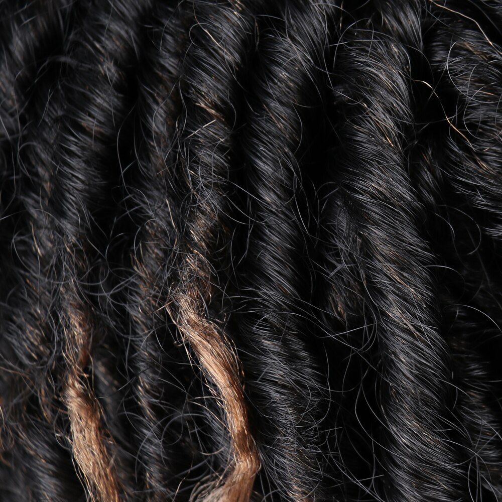 14'' Goddness Locs Hair Wig Short Synthetic Soft Faux Locs Wigs for Black Women Black Brown Crochet Braids Wigs Heat Resistant