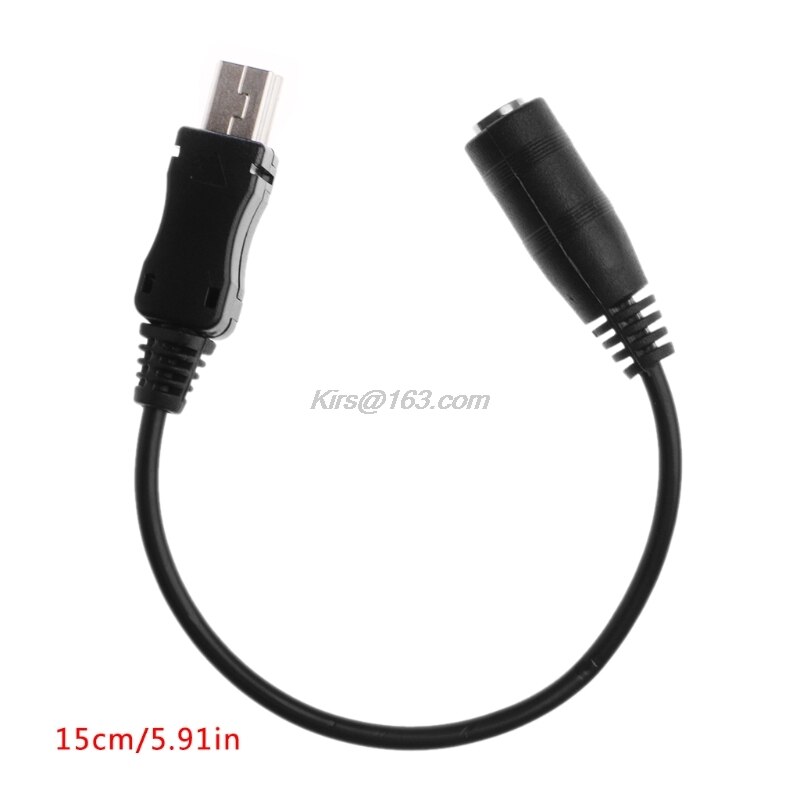 Mini Usb 5 Pin Male Naar 3.5Mm Vrouwelijke Hoofdtelefoon Jack Aux Audio Adapter Kabel 15Cm