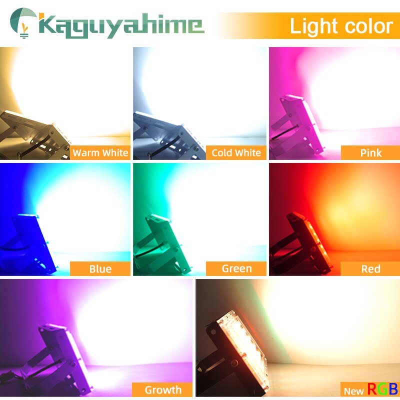=(K)= LED Flood Light 50W 100W RGB Floodlight 220V LED Street Reflector Spot Lamp waterproof IP65 outdoor Lighting led spotlight