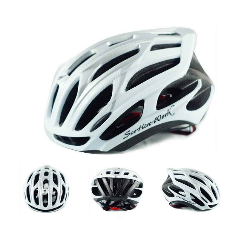 Herre voksne ultralet indstøbt cykelhjelm m  l 54-61cm mtb road mountainbike hjelm cykel casco ciclismo bici kvinder: Hvad silivr / L