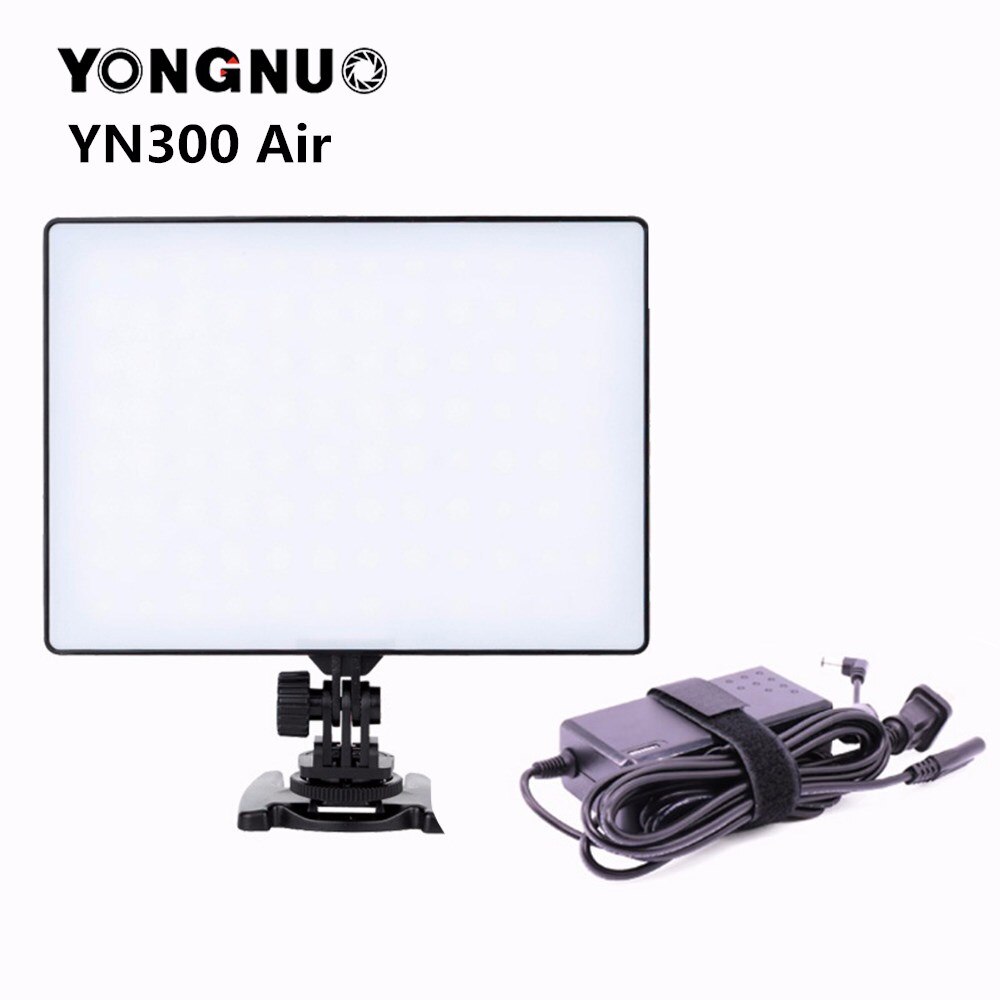 YONGNUO YN300 air Pro LED Camera Video Light video photography Light + AC Power Adapter charger kit For Canon Nikon Camera