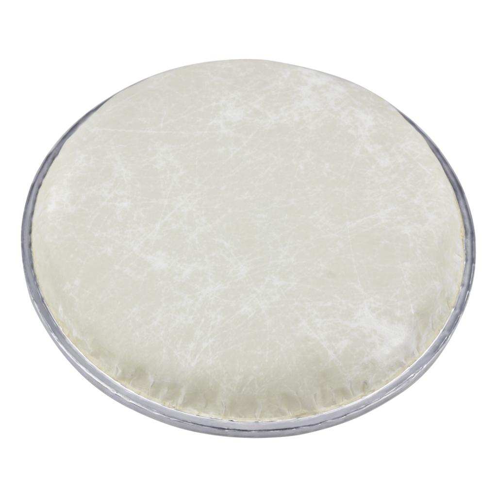 Cabeza de tambor de 10 pulgadas para Conga Djembe, piel sintética, Beige