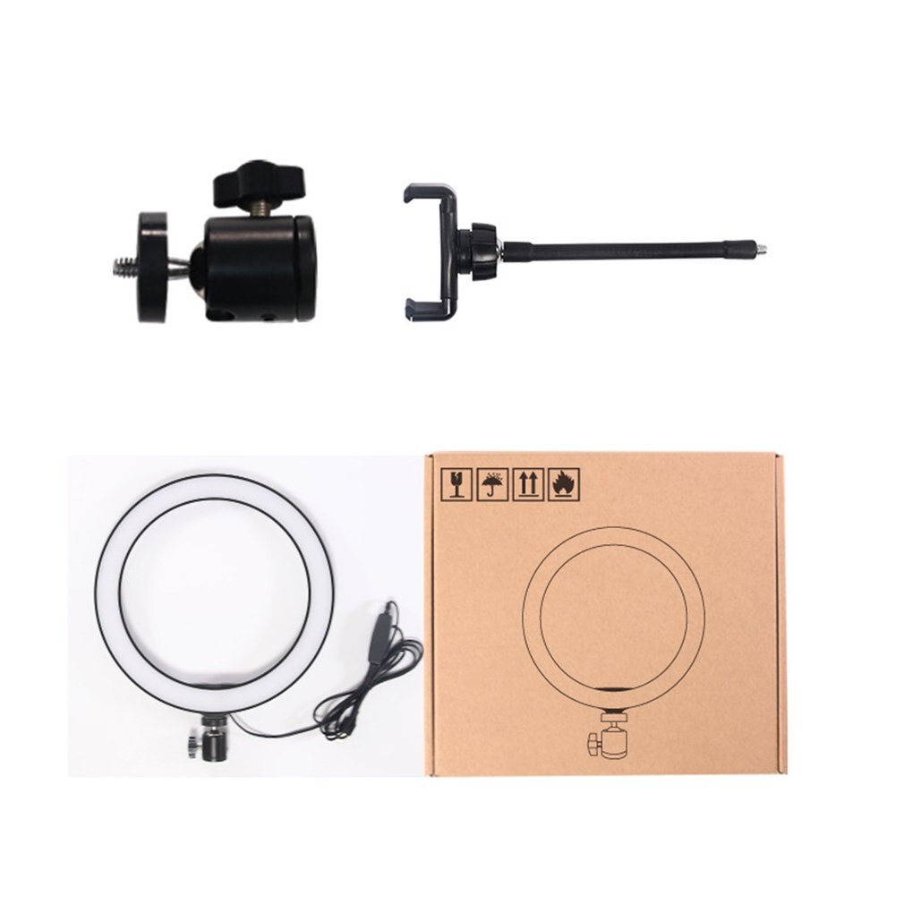 10 pouces plat anneau lumière Selfie beauté photographie téléphone Mobile lumière en direct trois couleur température LED lumière de remplissage