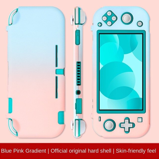 button Switch Console Kirby of star PC Protective Case For Nintendos Switch NS NX Joy-Con Cases Hard Back Cover Shell Accessoire: Blue pink gradient