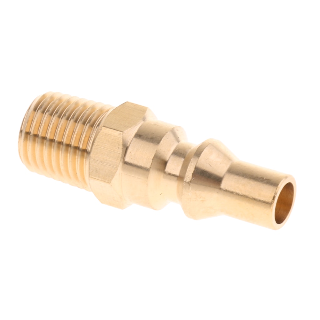 Brass 1/4'' Propane Gas Quick Connector Adapter Hose Quick Disconnect Fitting, Long Lasting