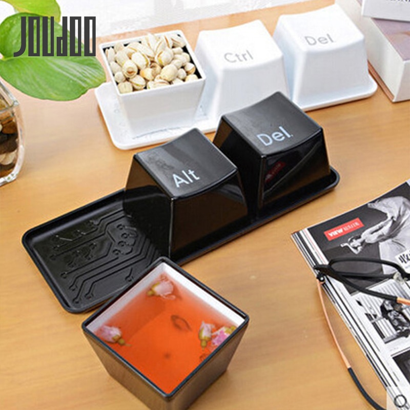 JOUDOO 3 stks/set Creatieve Eenvoudige Toetsenbord Ctrl ALT DEL Type Koffie Mok Beker Container 35