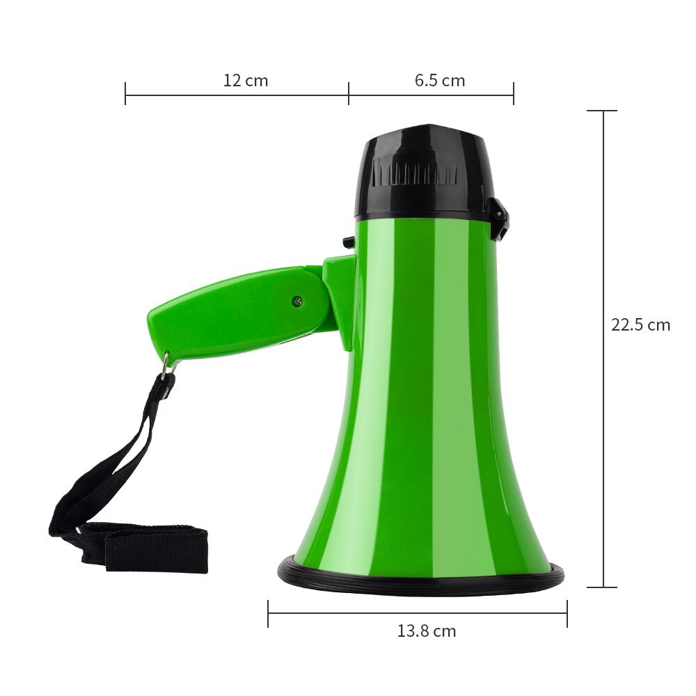 Kraam Luidspreker Juichen Artefact Groene Mode Handheld Tweeter Draagbare 20 Seconden Opname Megafoon