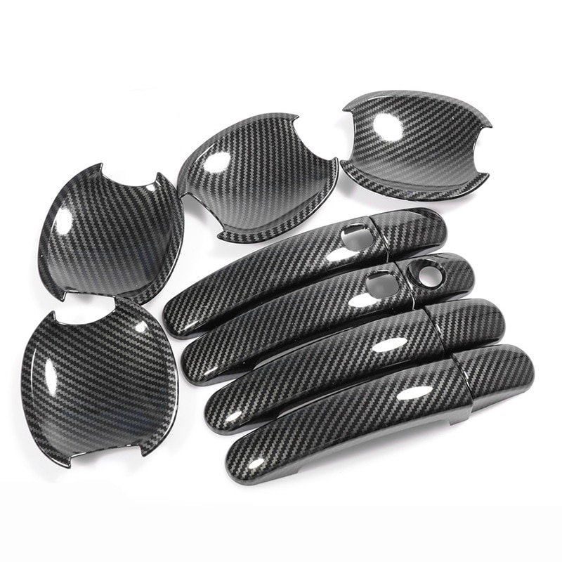 Carbon Fiber Gedrukt Auto Exterieur Deurklink Bowl Cover Trim Voor Ford Kuga Styling Accessoires